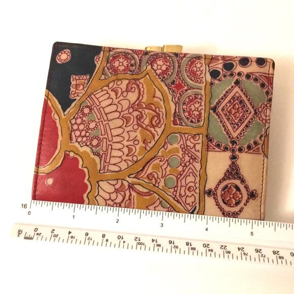 LISETTE leather wallet women Paisley coin pouch - Picture 7 of 11